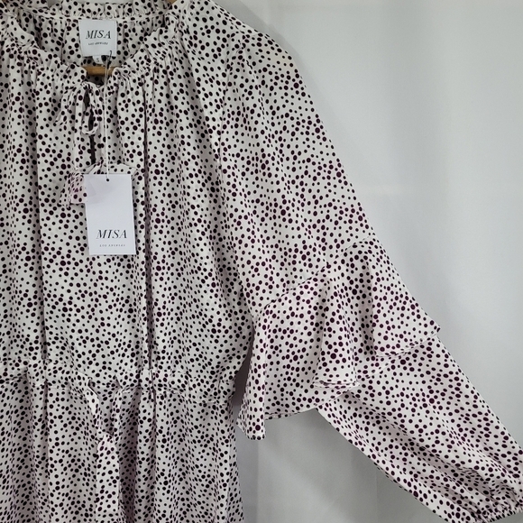 Misa Los Angeles Nehda Dotted Mini Dress Small - Picture 8 of 11